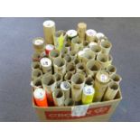 A large quantity of used cinema poster tubes as seen in photograph - NB most caps not present (50+