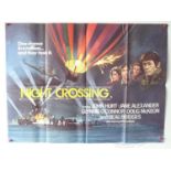 A group of memorabilia items comprising NIGHT CROSSING (1982) UK quad film poster and incomplete set