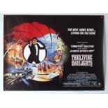 JAMES BOND: THE LIVING DAYLIGHTS (1987) - A UK quad film poster - Bryan Bysouth artwork, the last