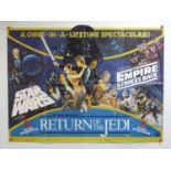 STAR WARS TRIPLE BILL (1983) - STAR WARS / EMPIRE STRIKES BACK / RETURN OF THE JEDI - British UK