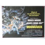 JAMES BOND: MOONRAKER (1979) - A UK quad film poster - Dan Goozee artwork - rolled (1 in lot)