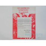 AN AMERICAN WEREWOLF IN LONDON (1981) - An original UK Cinema Exhibitor's Seat Selling Guide -