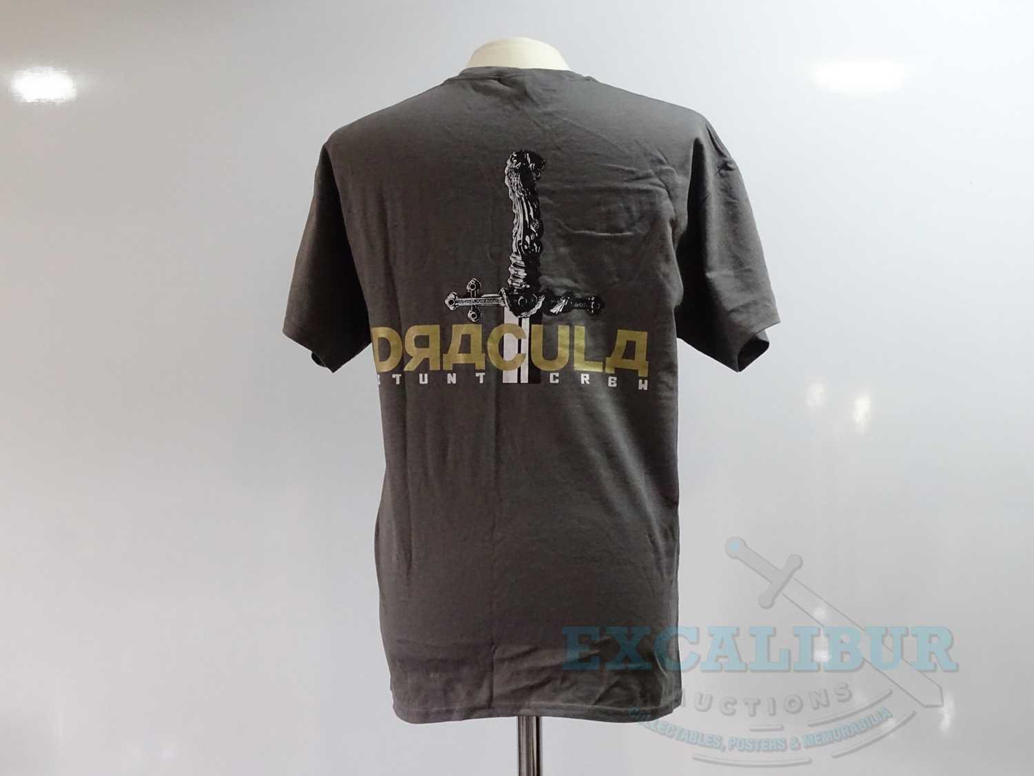 A group of three crew clothing items comprising DRACULA (2014) grey short sleeved 'Stunt Crew' L t- - Image 6 of 6