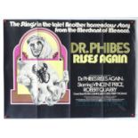 DOCTOR PHIBES RISES AGAIN (1972) - A UK quad film poster - Vincent Price in one of his most iconic