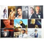 A group of male actors signatures on A4 photos to include KENNETH BRANAGH, DANNYY BOYLE, PHIL DAVIS,