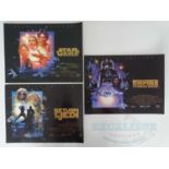 STAR WARS: TRILOGY (1997 SPECIAL EDITION RE-RELEASE) - Set of three over sized lobby cards / UK mini