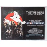 GHOSTBUSTERS - A pair of UK quad film posters for GHOSTBUSTERS (1984), and GHOSTBUSTERS II (