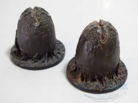 ALIEN (1979) - A pair of unique handmade resin and wood Alien eggs made by John Pilkington (1 in
