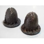 ALIEN (1979) - A pair of unique handmade resin and wood Alien eggs made by John Pilkington (1 in