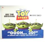 TOY STORY (1995) - A UK quad film poster for the Digital 3D re-release - together with TOY STORY