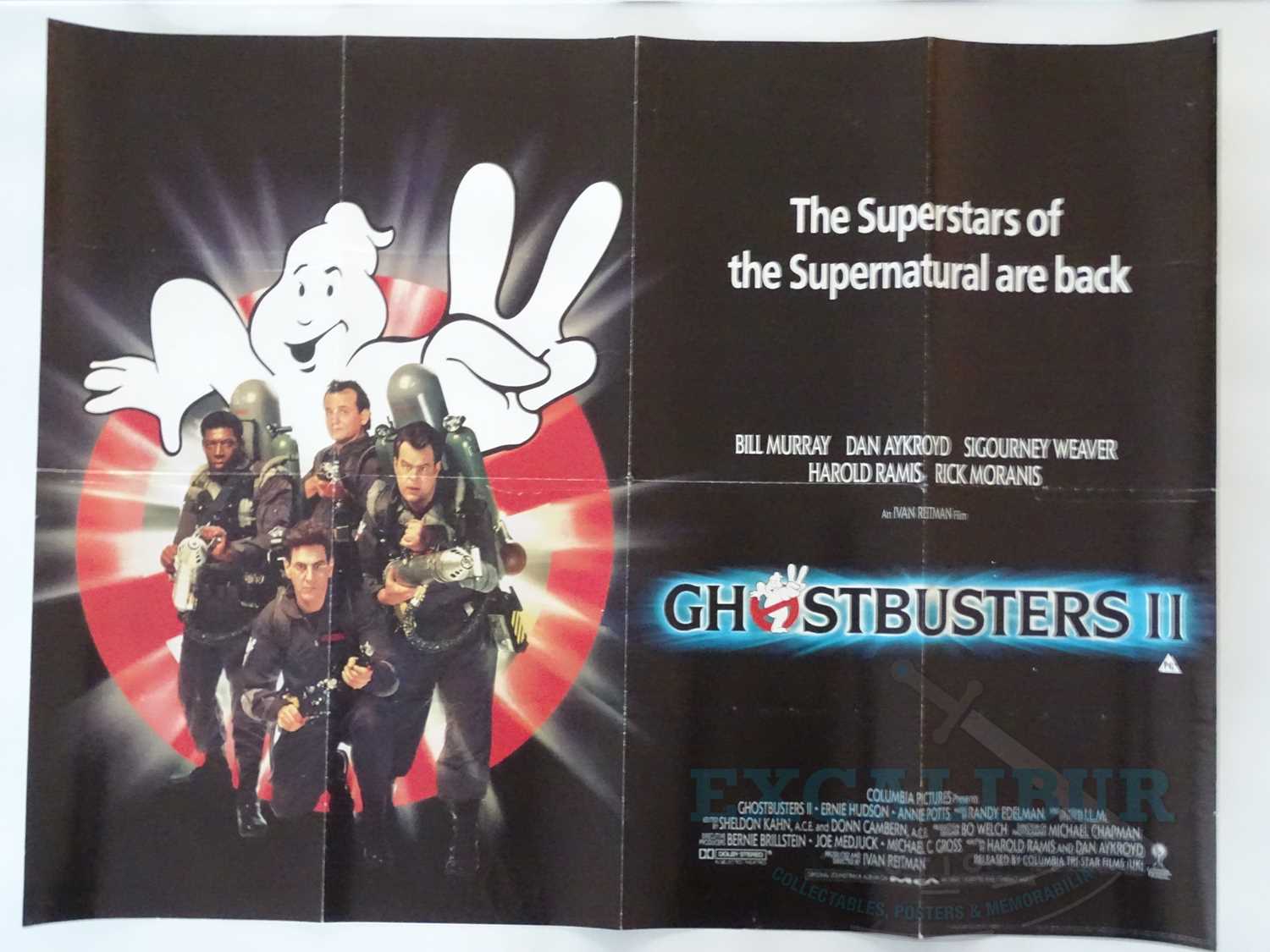 GHOSTBUSTERS - A pair of UK quad film posters for GHOSTBUSTERS (1984), and GHOSTBUSTERS II ( - Image 2 of 2