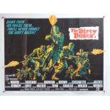 THE DIRTY DOZEN (1967) - A UK quad film poster - Style B - artwork by Frank McCarthy - folded (1