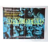 DAY OF THE DEAD (1985) - UK quad film poster - first release - GEORGE A ROMERO - 'Wall of Zombies'