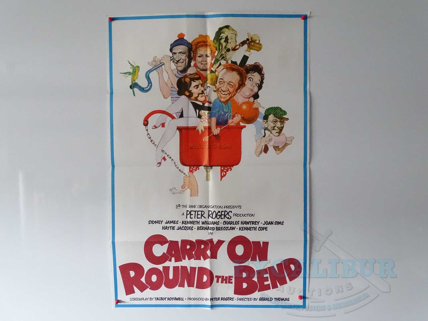 A pair of CARRY ON UK one sheet movie posters comprising CARRY ON ROUND THE BEND (1971) and CARRY ON