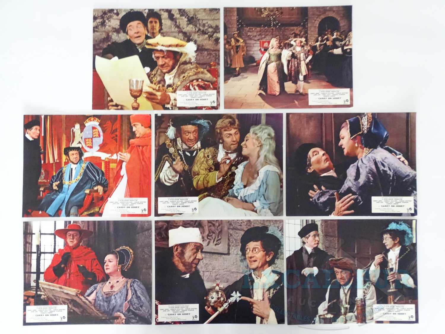 CARRY ON HENRY (1971) - A folded UK one sheet and full set of front of house cards (2 in lot) - Image 2 of 2