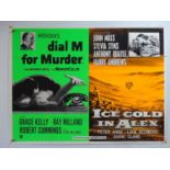 DIAL M FOR MURDER/ICE COLD IN ALEX (1958) - An extremely rare UK double bill quad - the first time