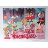 WALT DISNEY - A group of 3 UK quad film posters comprising 2 x ALICE IN WONDERLAND (1978) quads -