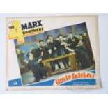 THE MARX BROTHERS - 'Horse Feathers' (1932) US lobby card for the 1936 re-release - 36cm x 28cm -