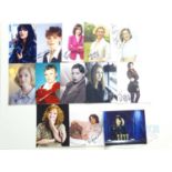 A group of female actresses' signatures on A4 photos to include JENNY AGUTTER, ANNE ARCHER, SAMANTHA