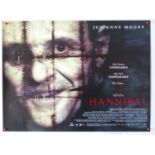 HANNIBAL (2000) - A UK quad film poster - recalled design as it was deemed 'too shocking and