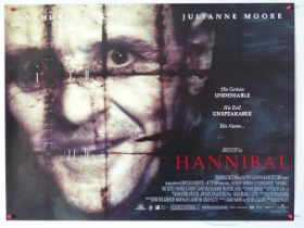 HANNIBAL (2000) - A UK quad film poster - recalled design as it was deemed 'too shocking and