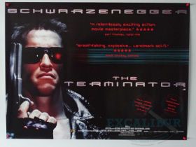 THE TERMINATOR (Rerelease) - A UK quad film poster for the later rerelease Terminator film -