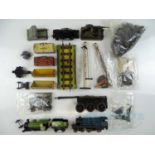 A group of O gauge locomotive bodies, mechanisms, spare parts etc. by HORNBY and others - F