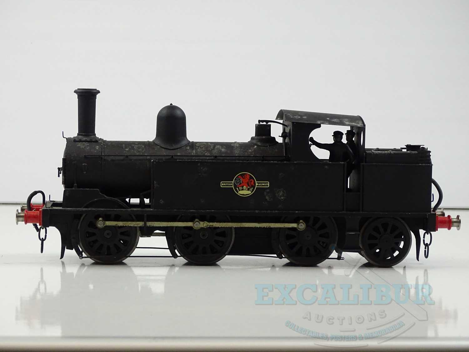 A kitbuilt Gauge 1 2-rail DC ex-LNWR Coal Tank 0-6-2T steam locomotive in BR black livery ( - Image 3 of 8