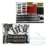 A large quantity of HORNBY O gauge clockwork items including track, accessories, loco, wagons etc. -