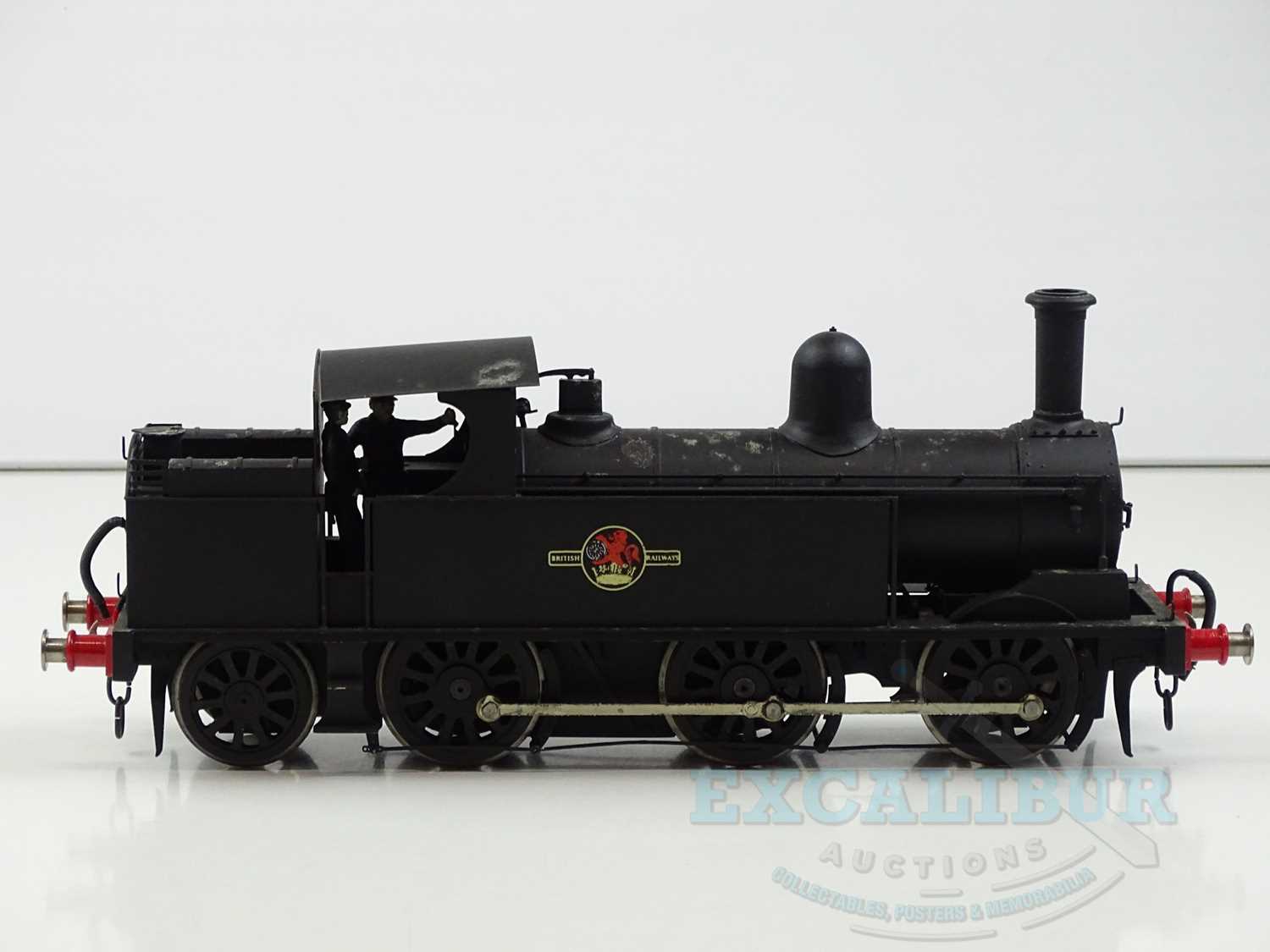 A kitbuilt Gauge 1 2-rail DC ex-LNWR Coal Tank 0-6-2T steam locomotive in BR black livery ( - Image 4 of 8