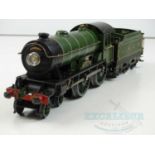 A HORNBY SERIES O gauge 20V 3-rail No.2 Special steam locomotive and tender in LNER green livery