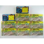 A group of AIRFIX OO gauge plastic kits comprising various buildings and accessories - contents