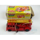 A TRI-ANG MINIC friction drive plastic Series II Fire Fighter fire engine - G in F/G box