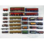 A quantity of boxed and unboxed HORNBY DUBLO 3-rail OO gauge wagons and coaches - G/VG in F/G