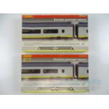 A pair of HORNBY OO gauge R4013 'Eurostar passenger saloons' coach packs - VG in F.G boxes (2)