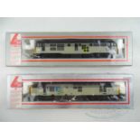 A pair of LIMA OO gauge diesel locomotives comprising Classes 31 and 37 both in Railfreight Sector