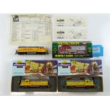 A group of HO gauge American Outline diesel locomotives by ATHEARN and MODEL POWER in Union