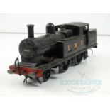 A LEEDS MODEL COMPANY O gauge coarse scale ex-L&Y 2-4-2 steam tank locomotive in LMS black