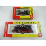 A pair of FLEISCHMANN HO gauge German Outline steam locos comprising 4000 and 4064 - G in F/G