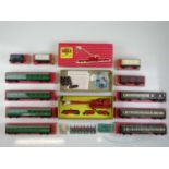 A quantity of HORNBY DUBLO OO gauge 2-rail coaches, wagons and accessories including a breakdown