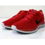 NIKE - Flyknit Lunar1+ Trainers - Gym red/Black-pure platinum - UK 7 / US 8 - New / Unused / Boxed