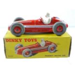 A DINKY 23n Maserati Racing Car (grey tyres) , red with white flash, racing number 9 - G/VG in