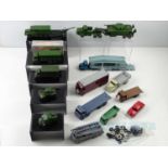 A group of playworn and restored DINKY toys mainly military and lorries together with a quantity