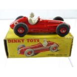 A DINKY 23n Maserati Racing Car (black tyres), red with white flash, racing number 9 - G/VG in
