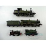 A group of kit built OO gauge brass/whitemetal steam locomotives comprising examples in LMS, GWR, SR