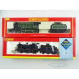 A pair of HORNBY OO gauge steam locomotives comprising a class B12 in LNER green and a class 4F in