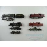 A group of kit built OO gauge brass/whitemetal steam locomotives in LMS and Great Western liveries -