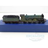 A OO gauge kitbuilt brass/white metal Caledonian Railway class 903 steam locomotive in CR blue