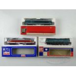 A group of JOUEF HO gauge French outline electric locomotives in various SNCF liveries - G/VG in G