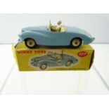 A DINKY 107 Sunbeam Alpine Sport blue - numbers missing from both doors, G/VG in F box - correct